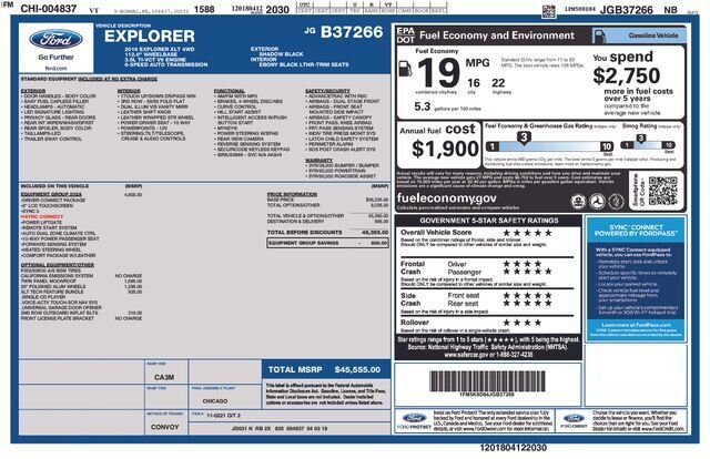 
 2018 Ford Explorer XLT w/ Apple Car Play and Navigation full									