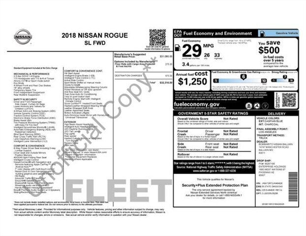
 2018 Nissan Rogue SL w/ Apple Car Play and Navigation full									