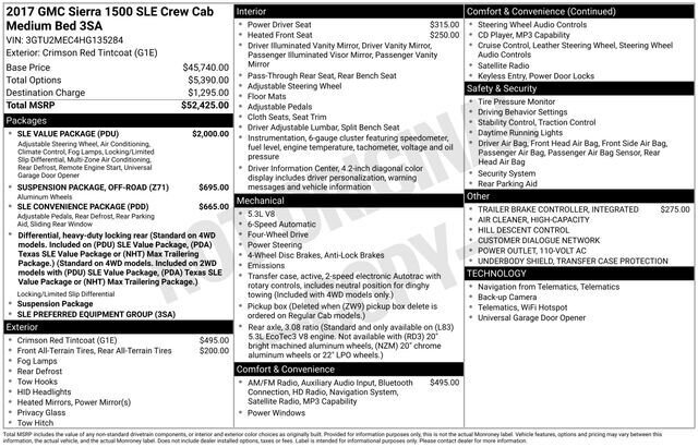 
 2017 GMC Sierra 1500 SLE full									