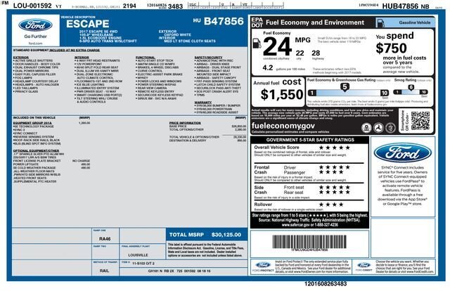 
 2017 Ford Escape SE full									