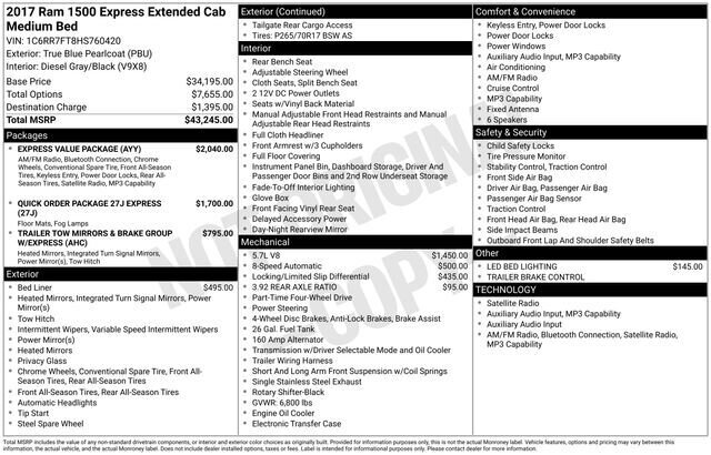 
 2017 RAM 1500 Express full									