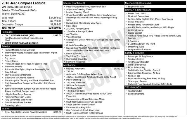 
 2018 Jeep Compass Latitude full									
