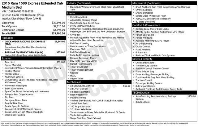 
 2015 RAM 1500 Express full									