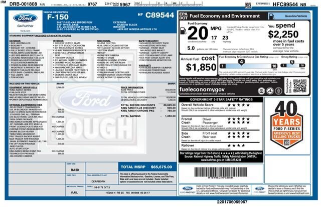 
 2017 Ford F-150 King Ranch full									