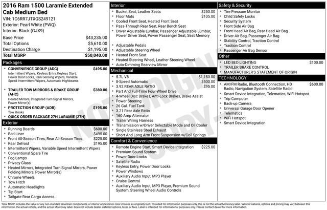 
 2016 RAM 1500 Laramie full									