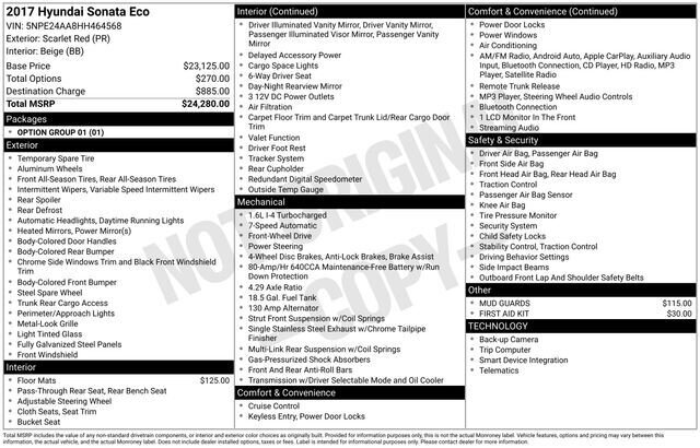 
 2017 Hyundai SONATA ECO full									