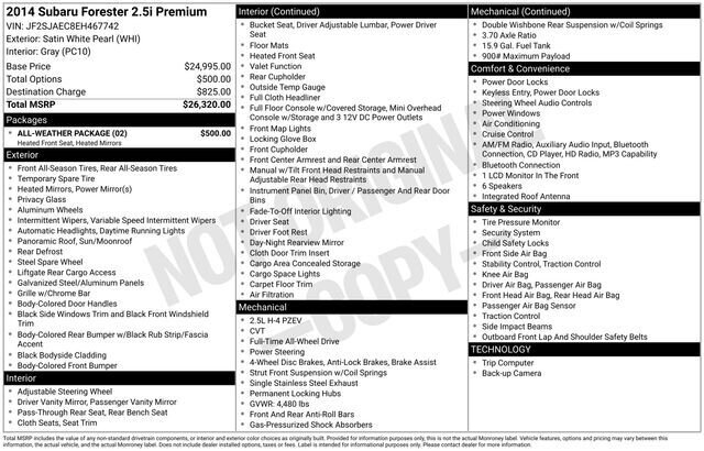 
 2014 Subaru Forester 2.5i Premium full									