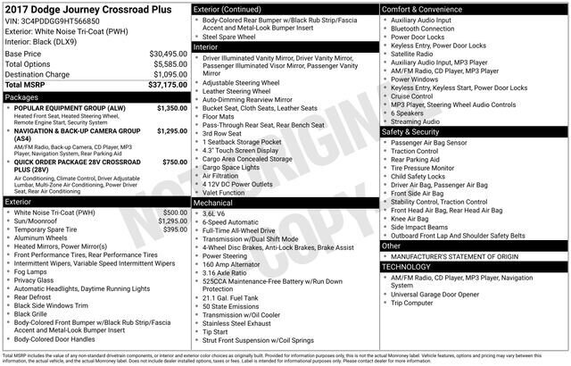 
 2017 Dodge Journey Crossroad full									