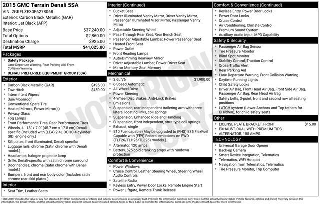 
 2015 GMC Terrain Denali full									