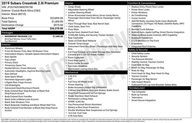 
 2019 Subaru Crosstrek 2.0i Premium full									