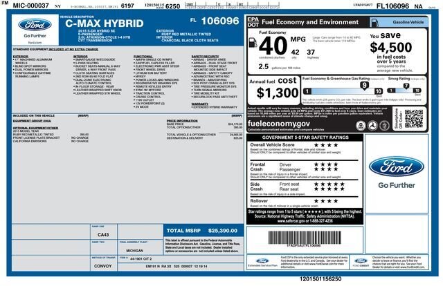 
 2015 Ford C-MAX Hybrid SE full									