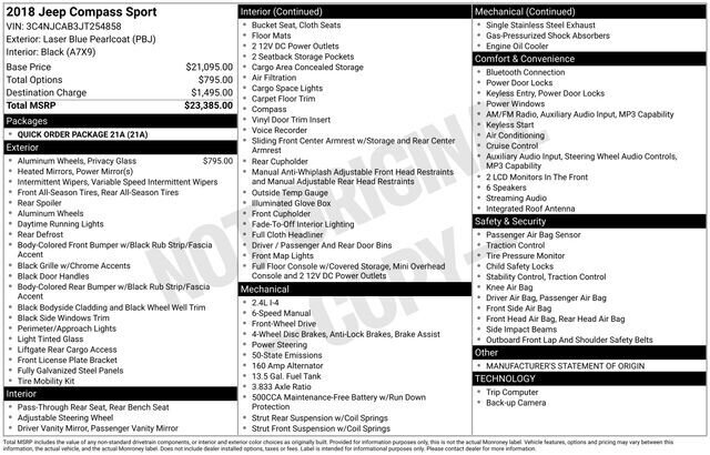 
 2018 Jeep Compass Sport full									