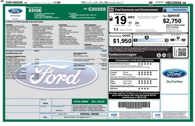 
 2017 Ford Edge Titanium full									