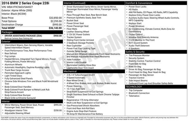 
 2016 BMW 2-Series 228i full									