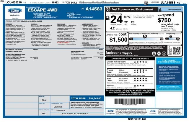 
 2018 Ford Escape SEL full									