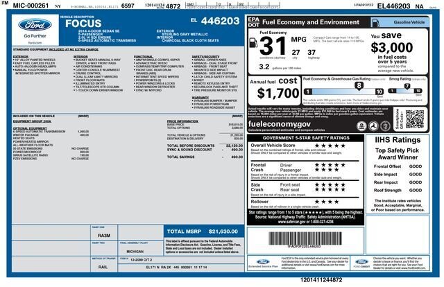 
 2014 Ford Focus SE full									