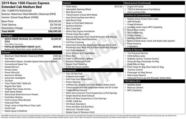 
 2019 RAM 1500 Classic Express full									