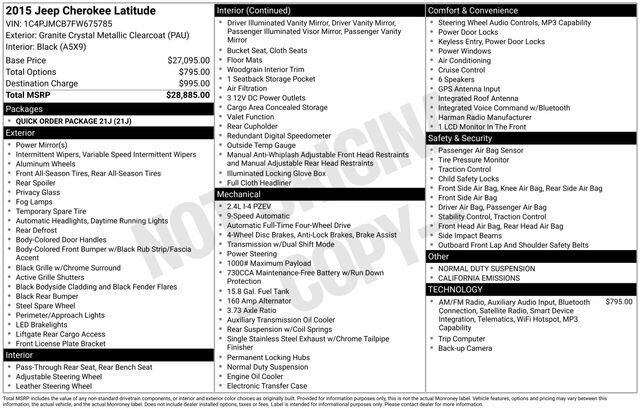 
 2015 Jeep Cherokee Latitude full									