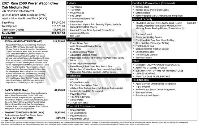 
 2021 RAM 2500 Power Wagon full									