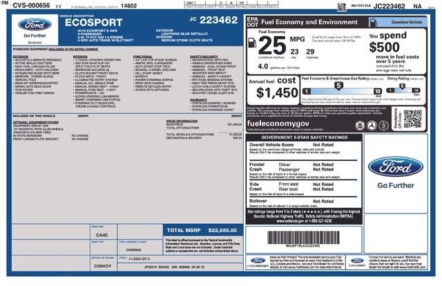 
 2018 Ford EcoSport S full									