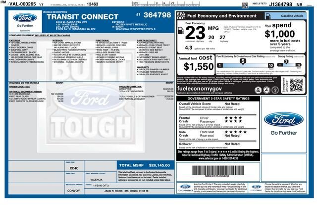 
 2018 Ford Transit Connect XL full									