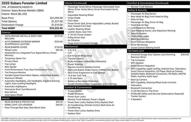 
 2020 Subaru Forester Limited full									