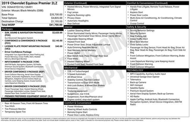 
 2019 Chevrolet Equinox Premier full									
