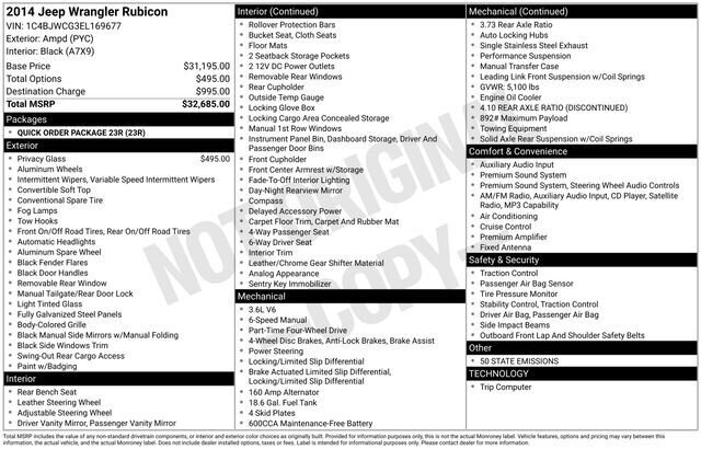 
 2014 Jeep Wrangler Rubicon full									
