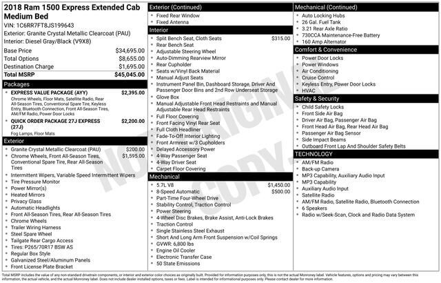 
 2018 RAM 1500 Express full									