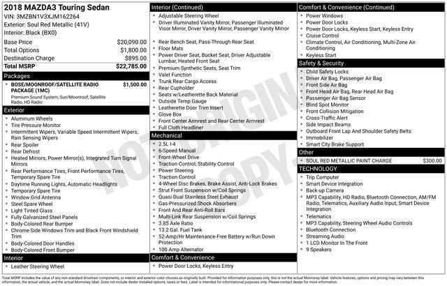 
 2018 Mazda Mazda3 Touring full									