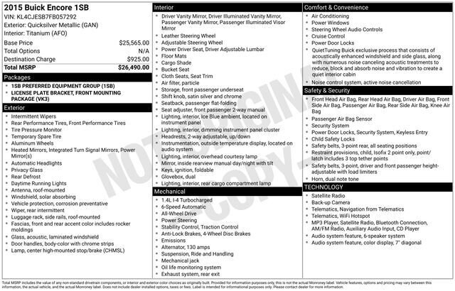 
 2015 Buick Encore Base full									