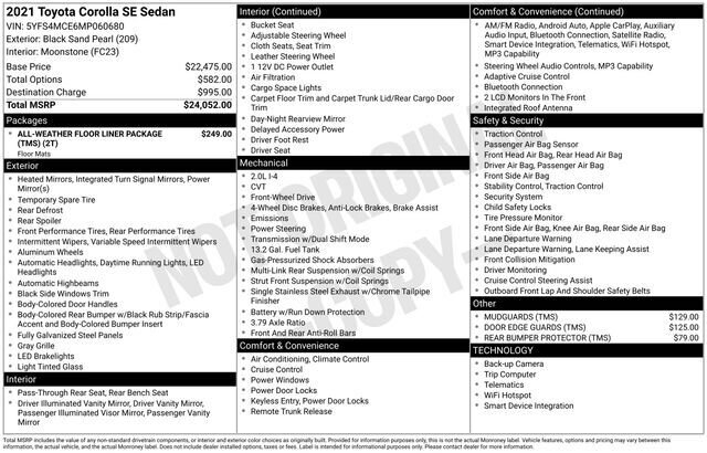 
 2021 Toyota Corolla SE full									
