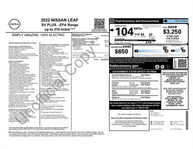 
 2022 Nissan LEAF SV Plus full									