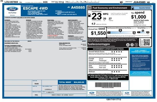 
 2018 Ford Escape Titanium full									