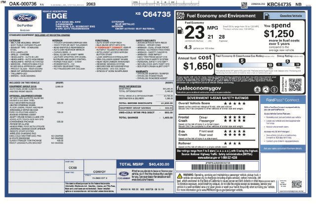 
 2019 Ford Edge SEL full									
